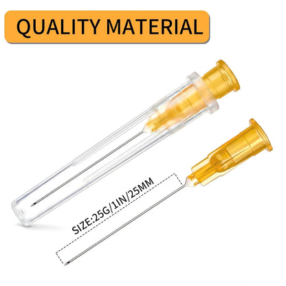 100 Pack 5ml Syringe with 25G Needle | Sterile Disposable Luer Lock Syringes