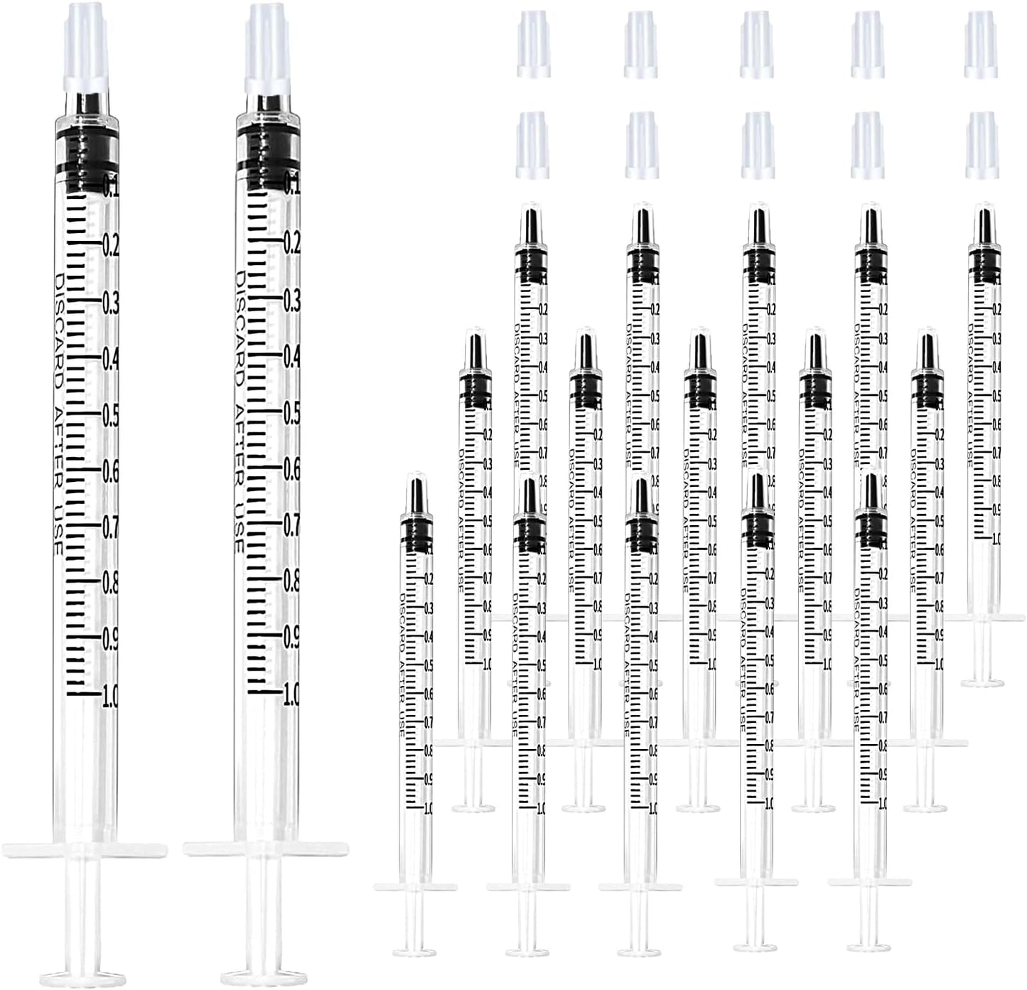 1ml Syringe Without Needle - 100 Pack | Disposable Luer Lock Syringes for Industrial, Lab, Pet & Ink Refill | Sterile, Individually Wrapped