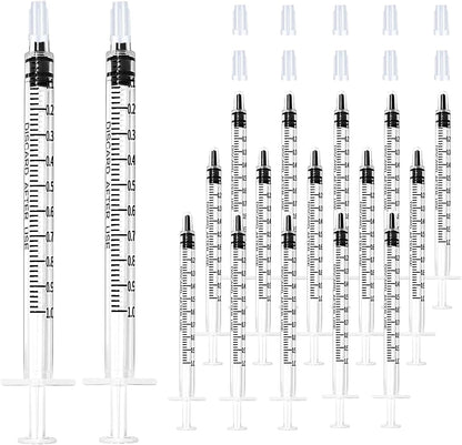 1ml Syringe Without Needle - 100 Pack | Disposable Luer Lock Syringes for Industrial, Lab, Pet & Ink Refill | Sterile, Individually Wrapped